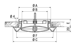 Bild von Maico TK 15 - Tellerventil für Zu- und Abluft, Kunststoff, mit Einbauring, DN 150, für Wohnungslüftung max. 150 m³/h - Art.-Nr.: 0151.0193