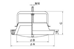 Bild von Maico TM 15 - Kurzinformation Tellerventil für Abluft, Stahlblech einbrennlackiert weiß, mit Einbaurahmen, DN 150, für Wohnungslüftung max. 150 m³/h - Art.-Nr.: 0151.0195