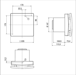 Bild von Maico ECA 150 ipro - Zweistufiger Kleinraumventilator, DN 150, Standardausführung - Art.-Nr.: 0084.0085