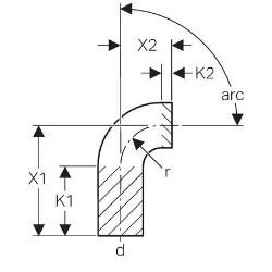 Bild von  Geberit PE Bogen mit langem Schenkel,  Winkel: 30°, DN:100, d[mm]:110, X1[cm]:19.5 , Art.Nr. : 367.030.16.1