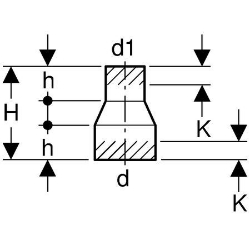 Bild von  Geberit PE Reduktion zentrisch,  DN:56 / 40, d[mm]:56, d1[mm]:48 , Art.Nr. : 363.510.16.1