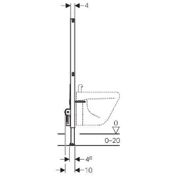 Bild von Geberit Duofix Element für Bidet, 112 cm, universell, Art.Nr. : 111.548.00.1