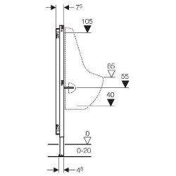 Bild von Geberit Duofix Element für Urinal, 112 cm, Tamaro S60, Art.Nr. : 111.629.00.1