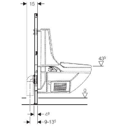 Bild von Geberit Duofix Element für Wand-WC, 112 cm, Zweistück-WC, Art.Nr. : 111.203.00.1