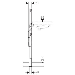 Bild von Geberit Duofix Element für Waschtisch, 112 cm, Standarmatur mit Unterputzfunktionsbox, mit Unterputzsiphon, Art.Nr. : 111.557.00.1