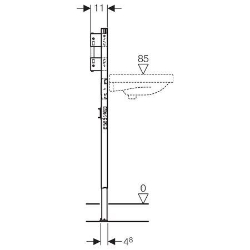 Bild von Geberit Duofix Element für Waschtisch, 112–130 cm, Wandarmatur Unterputz, Art.Nr. : 111.498.00.1