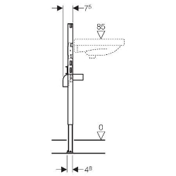 Bild von Geberit Duofix Element für Waschtisch, 82–98 cm, Standarmatur, Art.Nr. : 111.492.00.1