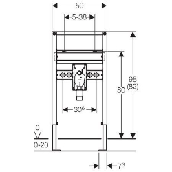 Bild von Geberit Duofix Element für Waschtisch, 82–98 cm, Standarmatur, mit Unterputzsiphon, Art.Nr. : 111.547.00.1