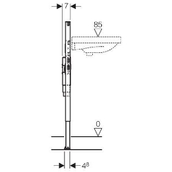 Bild von Geberit Duofix Element für Waschtisch, 82–98 cm, Standarmatur, mit Unterputzsiphon, Art.Nr. : 111.547.00.1