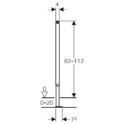 Bild von Geberit Duofix Ständer teilhoch, 82–112 cm, Art.Nr. : 111.830.00.1