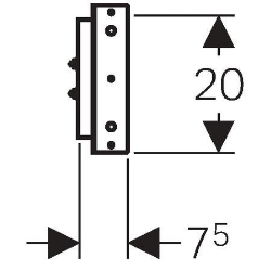 Bild von Geberit Duofix Traverse für Wandarmatur Aufputz, variable Armaturenposition, Art.Nr. : 111.786.00.1