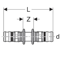 Bild von Geberit Mepla Kupplung, DN 50, d 63 mm, Art.-Nr. 627.505.00.5