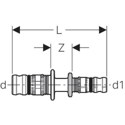 Bild von Geberit Mepla Reduktion, DN 25 / 20, d 32 mm, Art.-Nr. 624.652.00.5