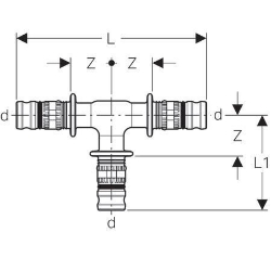 Bild von Geberit Mepla T-Stück egal, DN 50, d 63 mm, Art.-Nr. 627.310.00.5