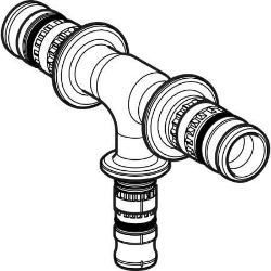 Bild von Geberit Mepla T-Stück reduziert, DN 15 / 12 / 12, d 20 mm, Art.-Nr. 622.314.00.5