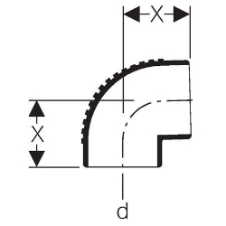 Bild von Geberit Silent-db20 Bogen 88.5°,  DN:100, d[mm]:110, X[cm]:9.5, Art.Nr. : 310.880.14.1