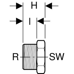 Bild von Geberit Stopfen mit Aussengewinde 5 stk, DN 20, R 3/4 ", Art.-Nr. 602.480.00.1