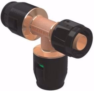 Bild von Geberit PushFit Übergangs-T-Stück mit MasterFix d16 mm d1=16 mm d2=MF20 mm, Art.Nr.: 650.503.00.1