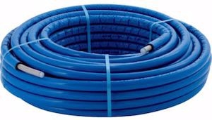 Bild von Geberit FlowFit/PushFit Metallverbundrohr in Rollen vorgedämmt blau, d16mm, L 50m, Art.Nr. :619.100.00.1