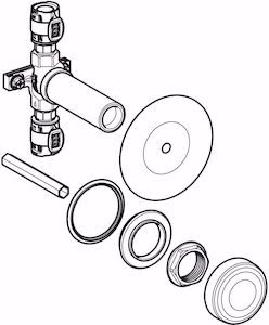 Bild von Geberit FlowFit Unterputzabsperrventil JRG LegioStop d20mm, glanzverchromt, Art.Nr. :619.810.21.1