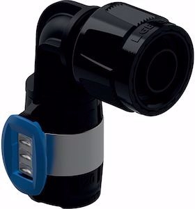 Bild von Geberit FlowFit Übergangswinkel 90° mit MasterFix d16mm, RpMF1/2", Art.Nr. :620.490.00.1