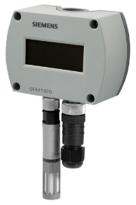 Bild von Siemens Raumfühler für Feuchte (DC 0...10 V) und Temperatur (DC 0...10 V) mit Kalibrierzertifikat, mit Displ, Art.Nr.: QFA4160D