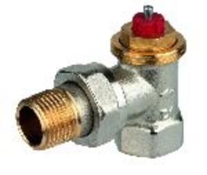 Bild von Honeywell Resideo - Thermostatventilkörper FX, Messing vernickelt, Eck, 3/8", Art.Nr. : V2000EFX10