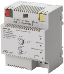 Bild von Siemens Spannungsversorgung DC 29 V, 320 mA, mit zusätzlichem unverdrosseltem Ausgang, Art.Nr. : 5WG1125-1AB12