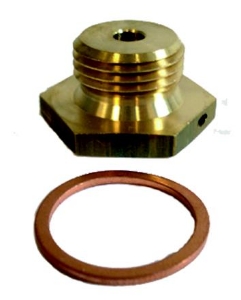 Bild von Siemens Adapter G 3/8 B" mit Gewindebohrung für Installation Fühler DS M10x1 mm, inkl. Cu-Dichtung G 3/8", Art.Nr.: WZT-A38