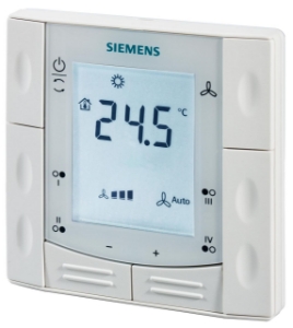 Bild von Siemens Raumthermostat mit KNX Komm., 4 Tasten , Art.Nr. : RDF600KN/S