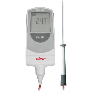 Bild von Ebro Electronic TFX 410 Thermometer mit Einstichfühler NL120/3mm, -50°C/+300°C, an Handgriff an 60cm Silikonkabel, Kabel fix mit Gehäuse verbunden, Art.Nr. : 1340-5410