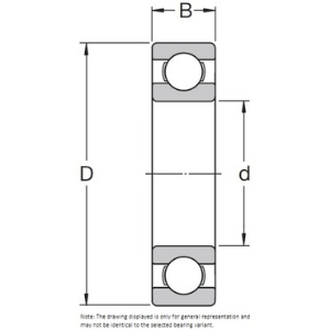 Bild von SKF Dünnringlager Beidseitig abgedichtet Serie FPC..-2RS1 Art. Nr. FPCU 608-2RS1