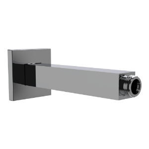 Bild von Laufen Armaturen - Brausedeckenarm, Länge 150 mm, quadratische Rosette, 1/2'', inox look , Art.Nr. : HF546027100000