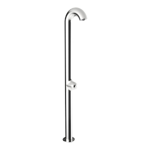 Bild von Laufen Armaturen - Standbrause, mit Mischer und Temperaturbegrenzung, mit Anschluss für bauseitiges Schlauchventil, Höhe 1950 mm, Edelstahl , Art.Nr. : HF770629441195