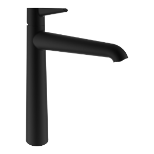 Bild von Laufen Armaturen - Standsäulen-Waschtischmischer, Ausladung 190 mm, Festauslauf, ohne Ablaufventil, PVD Titanschwarz matt , Art.Nr. : HF901714428000