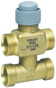 Bild von Honeywell —  Dreiwege-Zonenventil mit Bypass, konische Dichtung, Auf/Zu, DN15, kvs-Wert 1,6 m3/h, Art.Nr. : V5823C4005