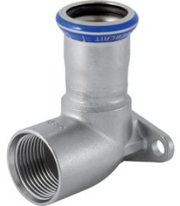 Bild von Geberit - Deckenwinkel 90° GEBERIT MAPRESS Wasser Edelstahl Rostfrei 1.4401 Pressindikator, d mm: 22, Rp: 1/2, L cm: 5.4, L1 cm: 4.7, l cm: 1, l1 cm: 1.6, Z cm: 2.9, Art.Nr. : 33406