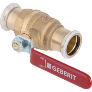 Bild von Geberit - Kugelhahnen MAPRESS Heizung Messing CW617N mit Betätigungshebel, DNV: 15, d mm: 15, L cm: 7.4, L1 cm: 4.4, L2 cm: 8.5, Z cm: 1.7, Z1 cm: 2.4, Art.Nr. : 94922